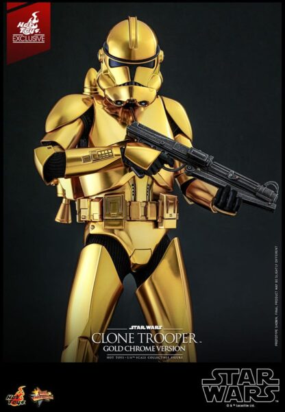 Star Wars Actionfigur 1/6 Clone Trooper (Gold Chrome Version) Exclusive 30 cm – Bild 16