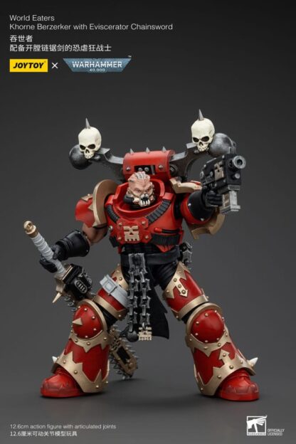 Warhammer 40k Actionfigur 1/18 World Eaters Khorne Berzerker with Eviscerator Chainsword 13 cm – Bild 4