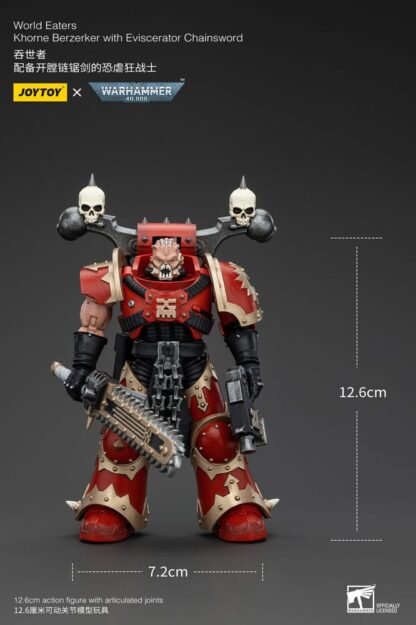 Warhammer 40k Actionfigur 1/18 World Eaters Khorne Berzerker with Eviscerator Chainsword 13 cm – Bild 6