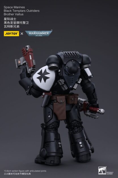 Warhammer 40k Actionfigur 1/18 Space Marines Black Templars Outriders Brother Valtus 14 cm – Bild 3