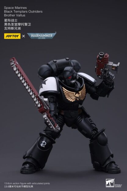 Warhammer 40k Actionfigur 1/18 Space Marines Black Templars Outriders Brother Valtus 14 cm – Bild 4