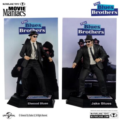 The Blues Brothers Movie Maniacs Actionfiguren 2er-Pack Jake & Elwood Blues (Gold Label) 15 cm - Beschädigte Verpackung