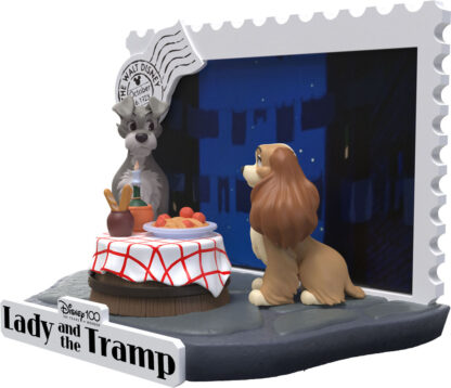 Disney 100th Anniversary D-Stage PVC Diorama Lady And The Tramp 12 cm - Stark beschädigte Verpackung – Bild 2