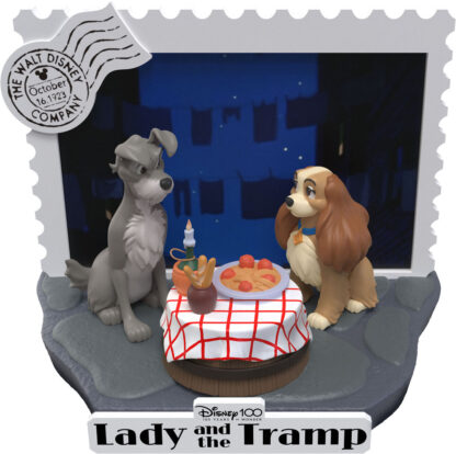 Disney 100th Anniversary D-Stage PVC Diorama Lady And The Tramp 12 cm - Stark beschädigte Verpackung – Bild 4