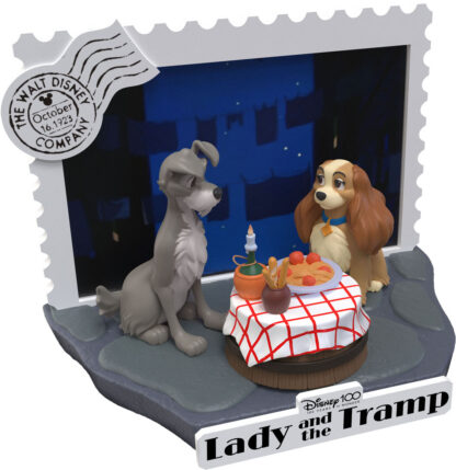 Disney 100th Anniversary D-Stage PVC Diorama Lady And The Tramp 12 cm - Stark beschädigte Verpackung – Bild 5