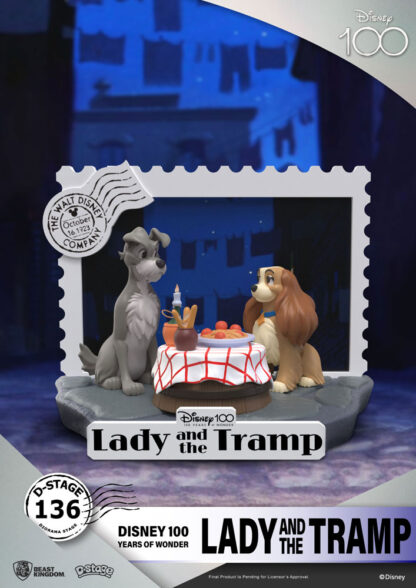 Disney 100th Anniversary D-Stage PVC Diorama Lady And The Tramp 12 cm - Beschädigte Verpackung – Bild 6