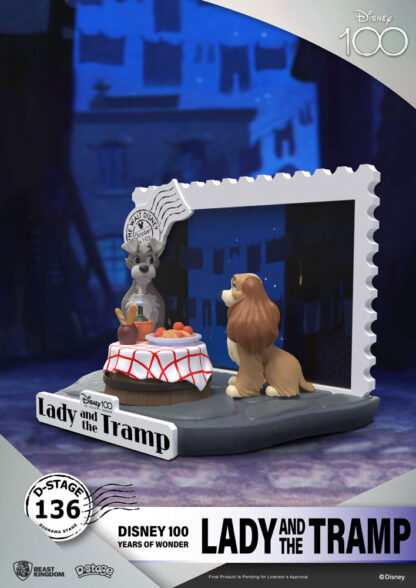 Disney 100th Anniversary D-Stage PVC Diorama Lady And The Tramp 12 cm - Stark beschädigte Verpackung – Bild 7