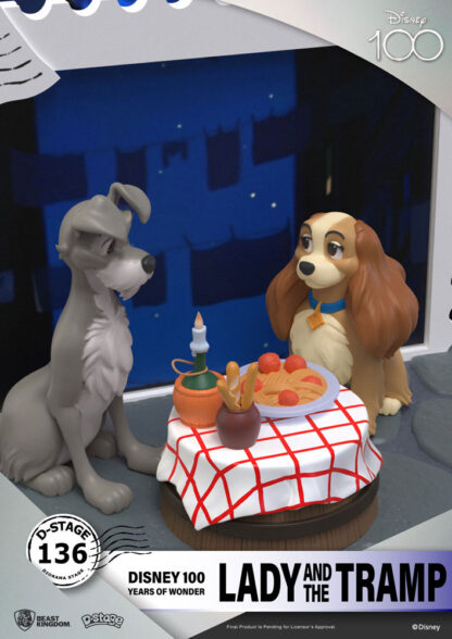 Disney 100th Anniversary D-Stage PVC Diorama Lady And The Tramp 12 cm - Stark beschädigte Verpackung – Bild 9