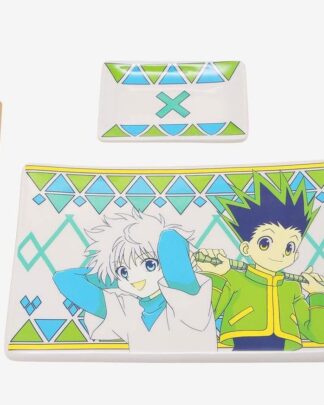 Hunter x Hunter Keramik Sushi Set mit Essstäbchen Gon & Killua