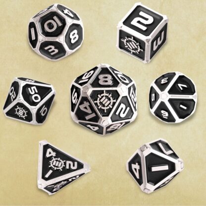 Enhance Tabletop Series Metall RPG Würfel Set Black (7) – Bild 2