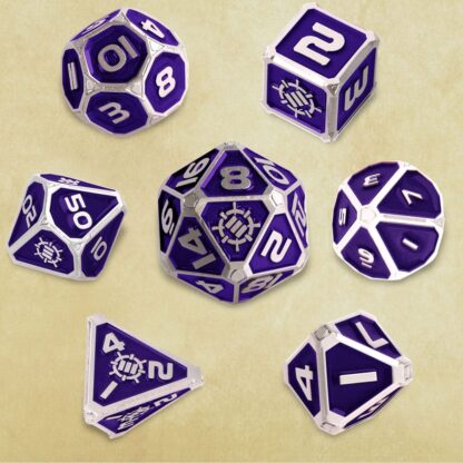 Enhance Tabletop Series Metall RPG Würfel Set Purple (7) – Bild 2