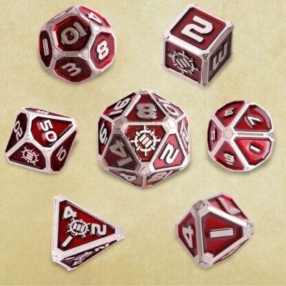 Enhance Tabletop Series Metall RPG Würfel Set Red (7) – Bild 2