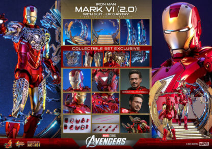 Marvel's The Avengers Movie Masterpiece Diecast Actionfigur 1/6 Iron Man Mark VI (2.0) mit Suit-Up Gantry 32 cm - Beschädigte Verpackung – Bild 22