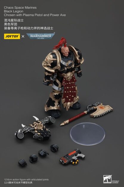 Warhammer 40k Actionfigur Chaos Space Marines Black Legion Chosen with Plasma Pistol and Power Axe 20 cm – Bild 8