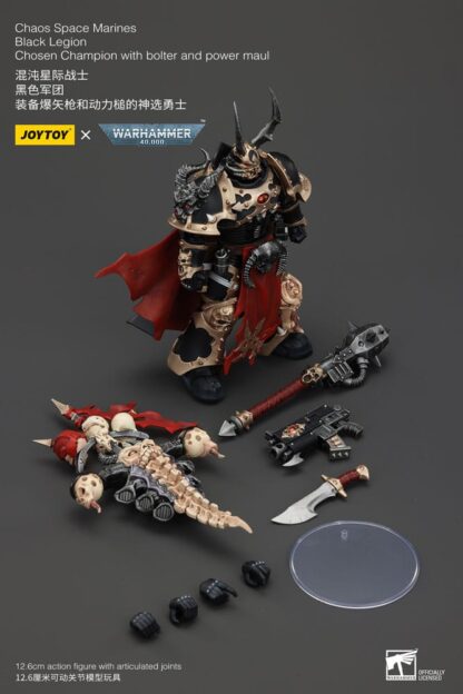 Warhammer 40k Actionfigur Chaos Space Marines Black Legion Chosen Champion with bolter and power maul 20 cm – Bild 8