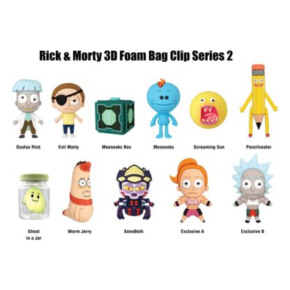 Rick and Morty 3D PVC-Taschenanhänger Series 2 Display (24)