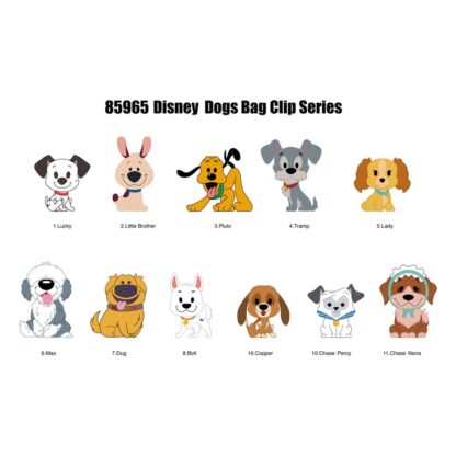 Disney Dogs 3D PVC-Taschenanhänger Serie 1 Display (24) – Bild 2