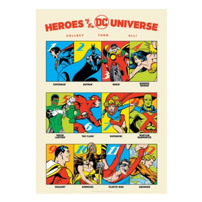 DC Comis Kunstdruck 90th Anniversary Heroes Limited Edition 42 x 30 cm