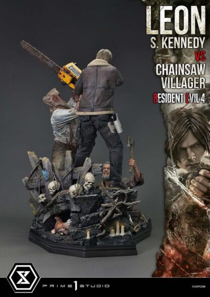 Resident Evil 4 Ultimate Premium Masterline Series Statue 1/4 Leon S. Kennedy vs. Chainsaw Villager 76 cm – Bild 11