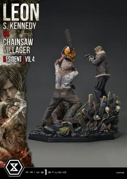 Resident Evil 4 Ultimate Premium Masterline Series Statue 1/4 Leon S. Kennedy vs. Chainsaw Villager 76 cm – Bild 13