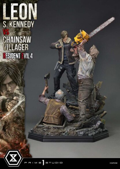 Resident Evil 4 Ultimate Premium Masterline Series Statue 1/4 Leon S. Kennedy vs. Chainsaw Villager 76 cm – Bild 14