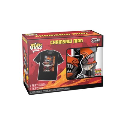 Chainsaw Man POP! & Tee Vinyl Figur & T-Shirt Set Chainsaw Man Leaping – Bild 2