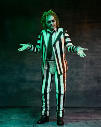 Beetlejuice Beetlejuice Actionfigur 7 Scale Ultimate Striped Suit Beetlejuice 18 cm