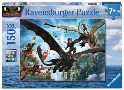 Drachenzähmen leicht gemacht Kinderpuzzle XXL Drachen und Helden (150 Teile)