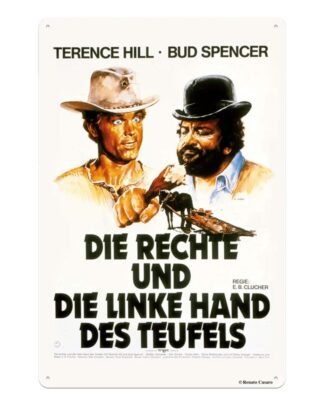 Bud Spencer & Terence Hill Blechschild Rechte und Linke Hand des Teufels 20 x 30 cm